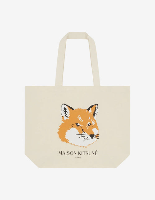 MAISON KITSUNE Fox Head Tote Bag | 小狐狸 手提袋 (白色) - LondonKelly 英國名牌代購