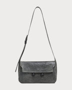 MARNI Black Crocodile Print Leather Trunkaroo Handbag(Medium/Black) - LONDONKELLY 英国名牌代购