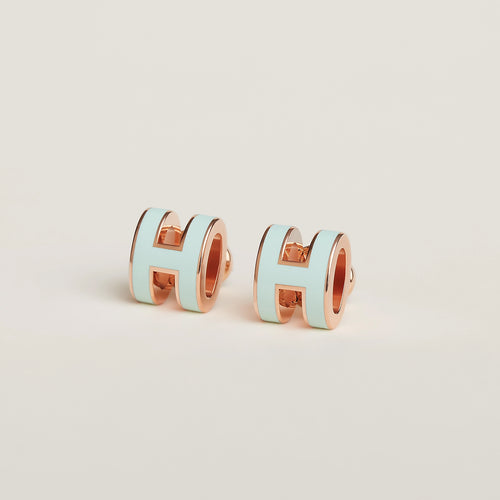 HERMES Rose Gold Mini Pop H Earrings | 爱马仕玫瑰金耳环(迷你/多色)