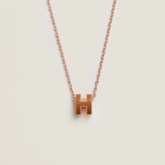 HERMES Rose Gold Mini Pop H Necklace | 愛馬仕 玫瑰金頸鏈 (NEW GOLD)