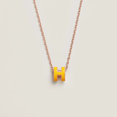 HERMES Rose Gold Mini Pop H Necklace | 愛馬仕 玫瑰金頸鏈 (New Jaune De Naples)