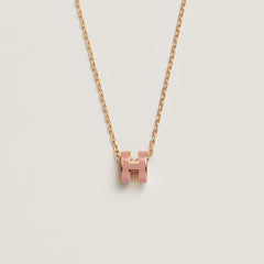 HERMES Rose Gold Mini Pop H Necklace | 爱马仕玫瑰金颈链(多色) 