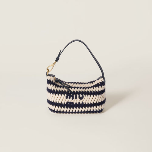MIU MIU Crochet pouch | 繆繆 草編袋 (藍白色) - LondonKelly 英國名牌代購