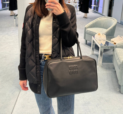 MIU MIU Leather Top Handle Bag | 繆繆 手袋 (黑色) - LondonKelly 英國名牌代購