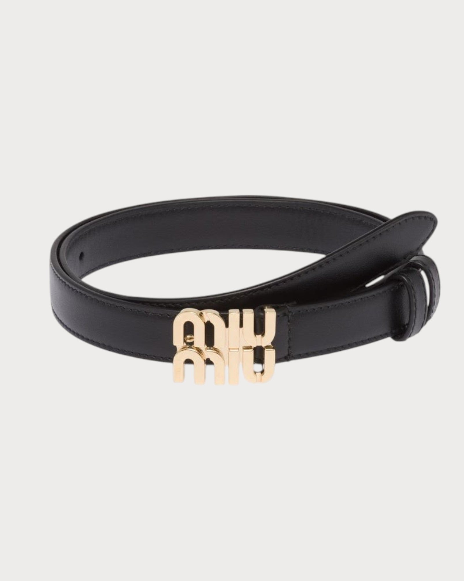 MIU MIU Logo Leather Belt(2 Colors) | LONDONKELLY – LONDONKELLY