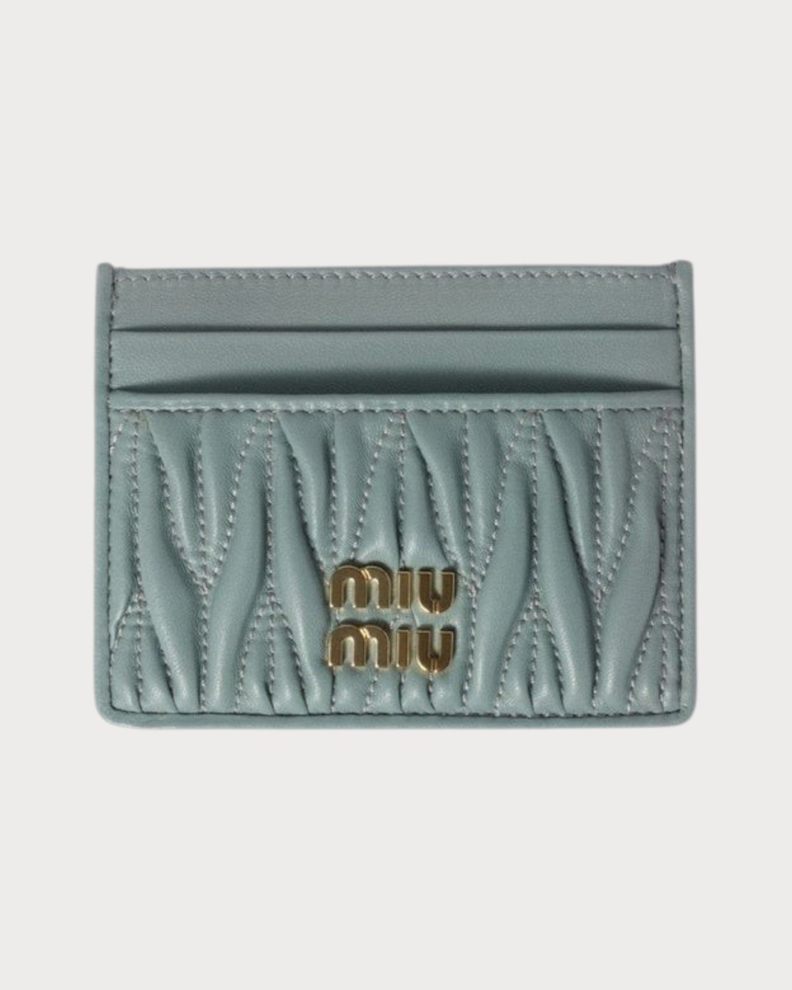 MIU MIU Matelasse Nappa Leather Card Holder(Many) | LONDONKELLY