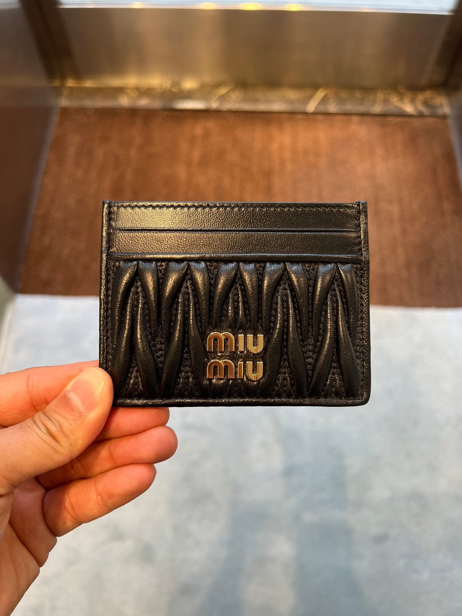 MIU MIU Matelasse Nappa Leather Card Holder Miu Miu Card Holder Mul LondonKelly