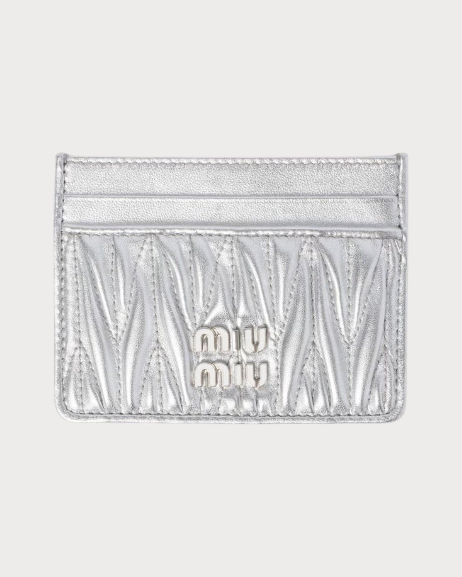 MIU MIU Matelasse Nappa Leather Card Holder(Many) | LONDONKELLY
