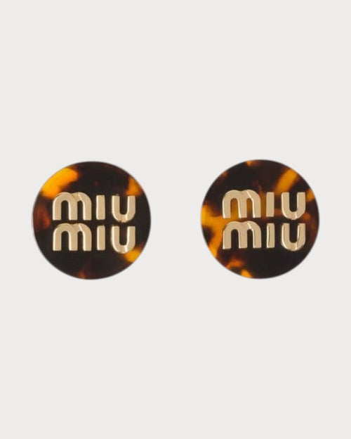 MIU MIU Plexiglas Earrings | 繆繆 耳環 (啡色) - LONDONKELLY 英國名牌代購
