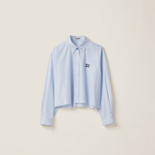 MIU MIU Striped Cotton Shirt | 繆繆 女裝上衣 (藍色間條) - LondonKelly 英國名牌代購