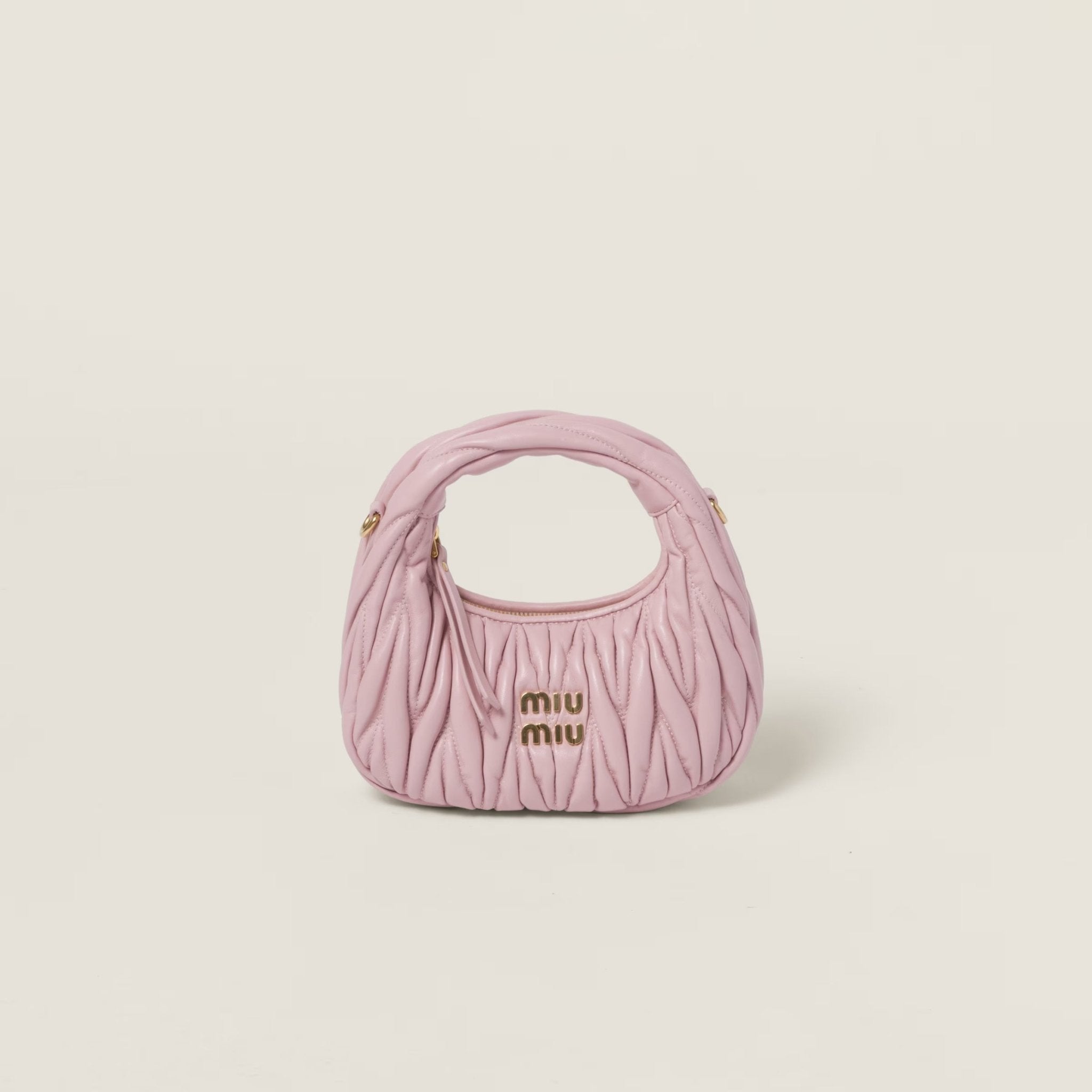 MIU MIU Wander Matelasse Nappa Leather Hobo Mini-Bag | Miu Miu Mini Ha –  LondonKelly 英國名牌代購