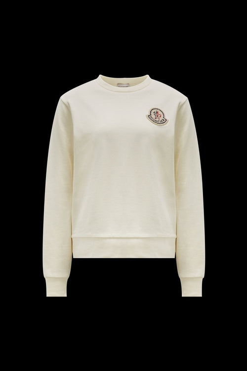 Moncler Logo Patch Sweatshirt | 盟可睐 上衣 (白色) - LondonKelly 英國名牌代購
