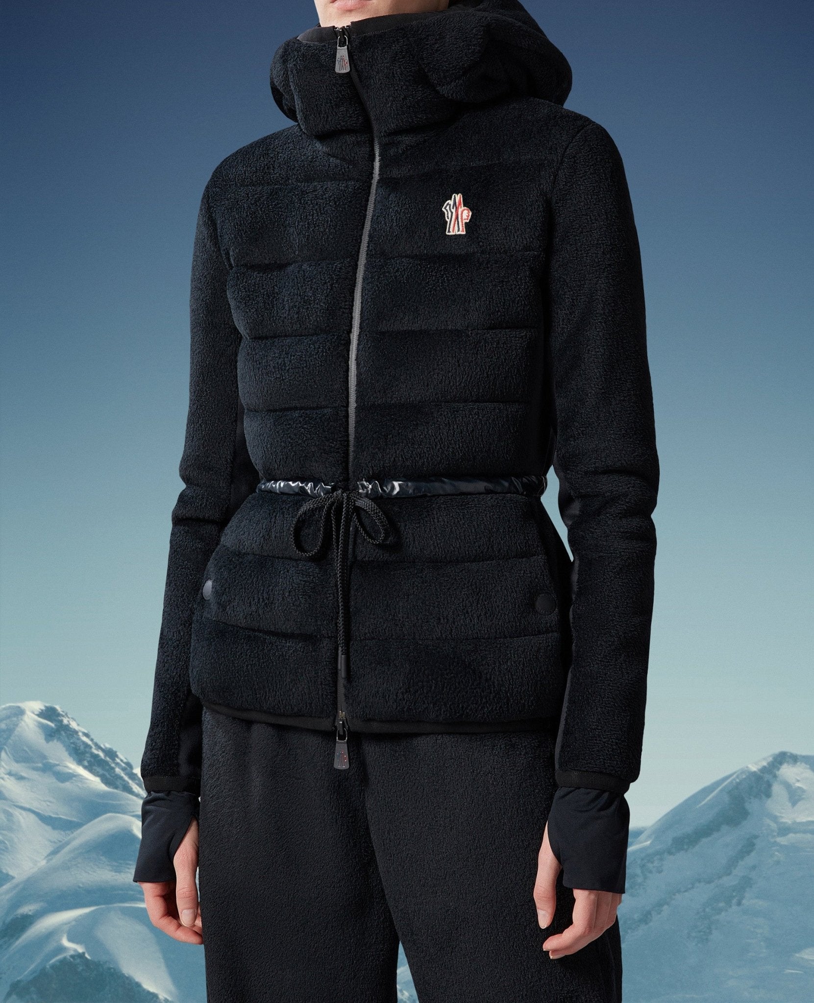 Moncler zipped padded jacket on sale