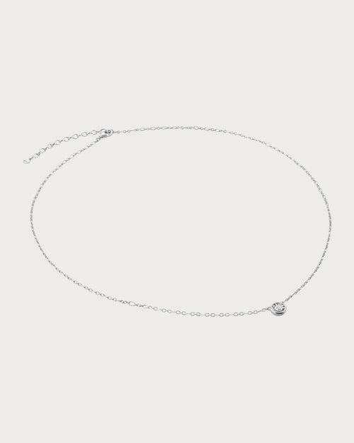 MONICA VINADER Essentials Large Lab - Grown Diamond Sterling Silver Necklace | 颈链 (银色) - LONDONKELLY 英国名牌代购