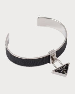 PRADA 1IB375 Metal and Saffiano Leather Bracelet | 普拉達 手鐲 (多色) - LONDONKELLY 英國名牌代購