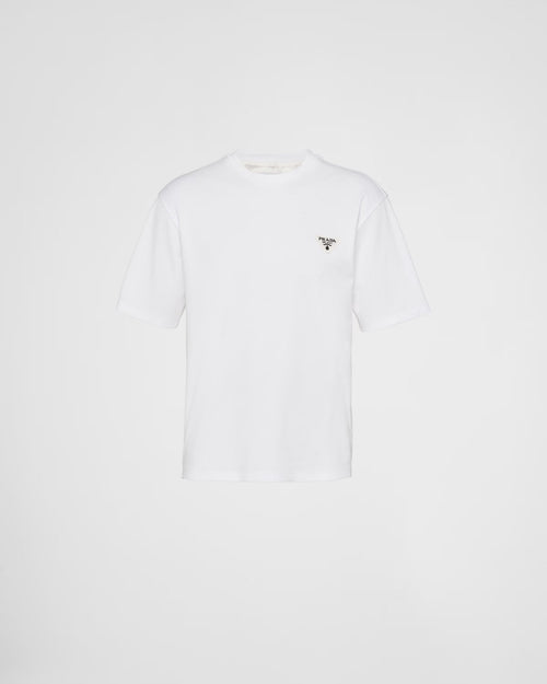 PRADA Men's White Cotton T-shirt | 普拉達 男仕上衣 (白色) - LondonKelly 英國名牌代購