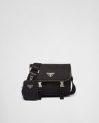 PRADA Re - Nylon Saffiano Leather Shoulder Bag Black | 普拉達 手袋 (黑色) - LondonKelly 英國名牌代購