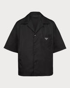 PRADA SC449 Men's Re - Nylon Short - Sleeved Shirt Black | 普拉達 男仕短袖裇衫 (黑色) - LONDONKELLY 英國名牌代購