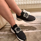 ROGER VIVIER Viv Run Strass Buckle Sneakers | RV 波鞋 (黑色) - LondonKelly 英國名牌代購