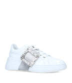 ROGER VIVIER Viv Skate Glitter Buckle Sneakers | RV 波鞋 (白銀色) - LondonKelly 英國名牌代購