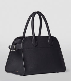 THE ROW Soft Margaux 10 Bag in Leather | 手袋 (黑色) - LondonKelly 英國名牌代購