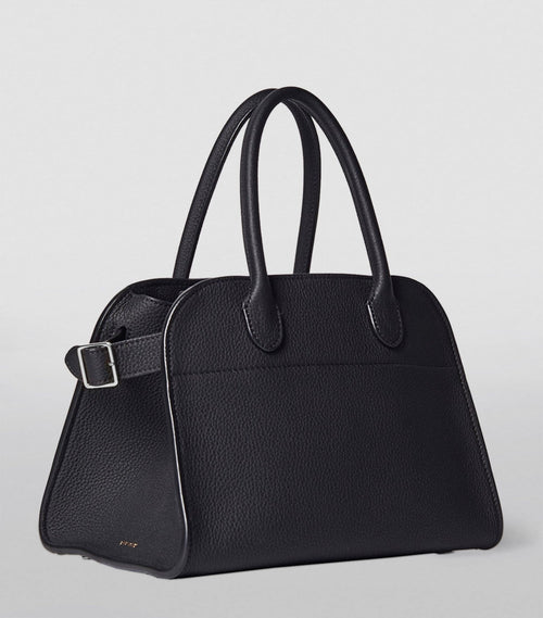 THE ROW Soft Margaux 10 Bag in Leather | 手袋 (黑色) - LondonKelly 英國名牌代購