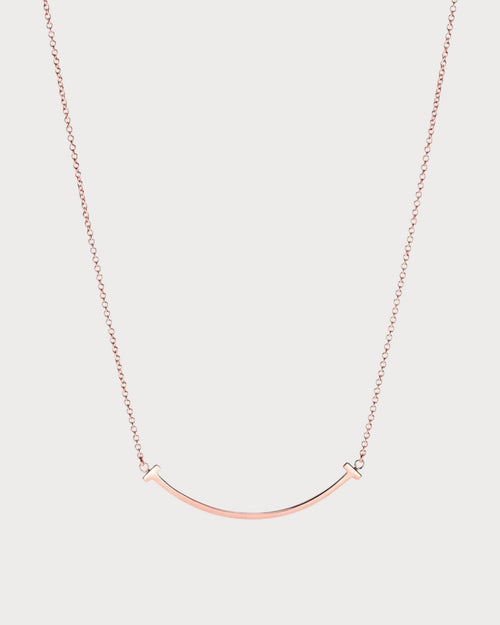 TIFFANY & CO. Tiffany T Smile Pendant in Rose Gold | 蒂芙尼 頸鏈 (玫瑰金) - LONDONKELLY 英國名牌代購