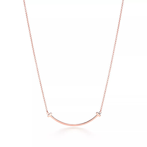 TIFFANY & CO. Tiffany T Smile Pendant in Rose Gold | 蒂芙尼 頸鏈 (玫瑰金) - LONDONKELLY 英國名牌代購
