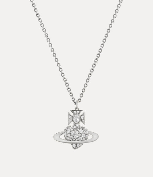 VIVIENNE WESTWOOD Agnatha Bas Relief Pendant Necklace | 西太后 頸鏈 (銀色) - LondonKelly 英國名牌代購