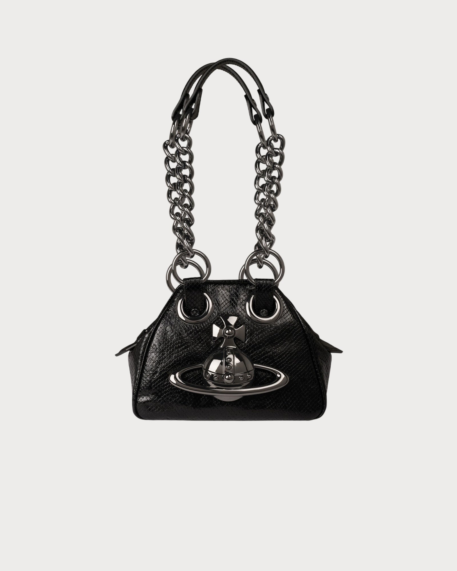 西太后 Archive Orb Chain Handbag 小牛皮手袋(黑色) | LONDONKELLY