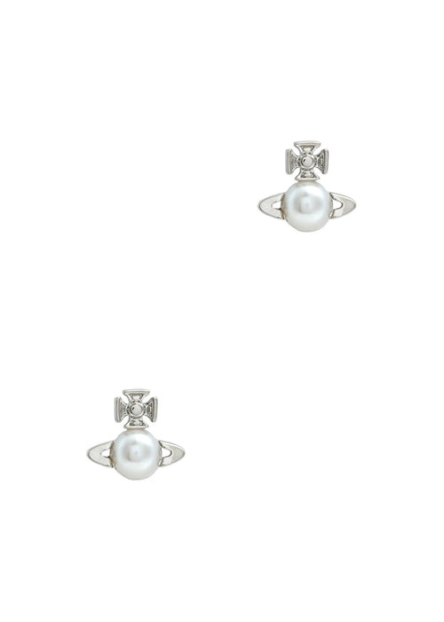 VIVIENNE WESTWOOD Balbina Orb Stud Earrings | 西太后 耳環 (銀色) - LondonKelly 英國名牌代購