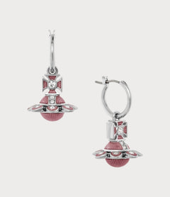 VIVIENNE WESTWOOD Capucine Light Rose Enamel Earrings | 西太后 耳环 (多色) - LONDONKELLY 英国名牌代购