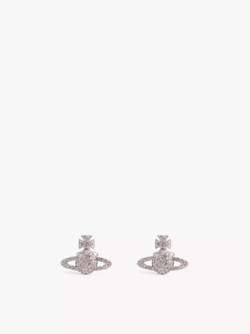 VIVIENNE WESTWOOD Grace Bas Relief Stud Earrings | 西太后 耳環 (銀色) - LondonKelly 英國名牌代購