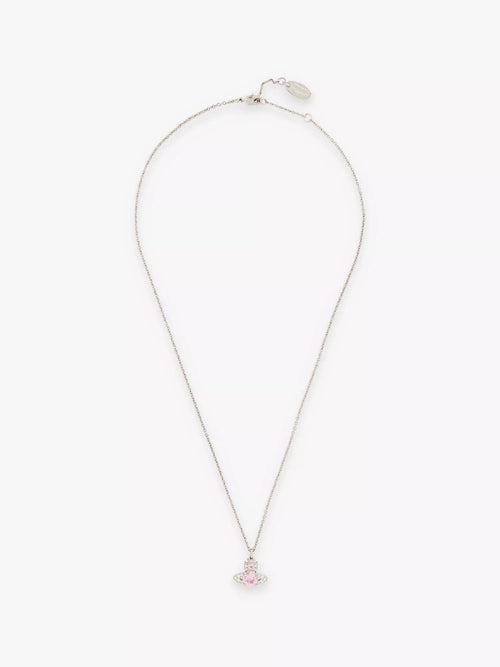 VIVIENNE WESTWOOD Ismene Brass and Cubic Zirconia Pendant Necklace | 西太后 頸鏈 (銀色) - LondonKelly 英國名牌代購