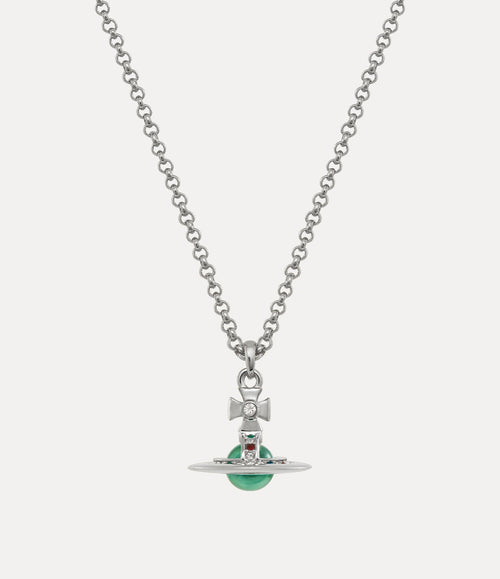 VIVIENNE WESTWOOD New petite orb pendant | 西太后 頸鏈 (銀綠色) - LondonKelly 英國名牌代購