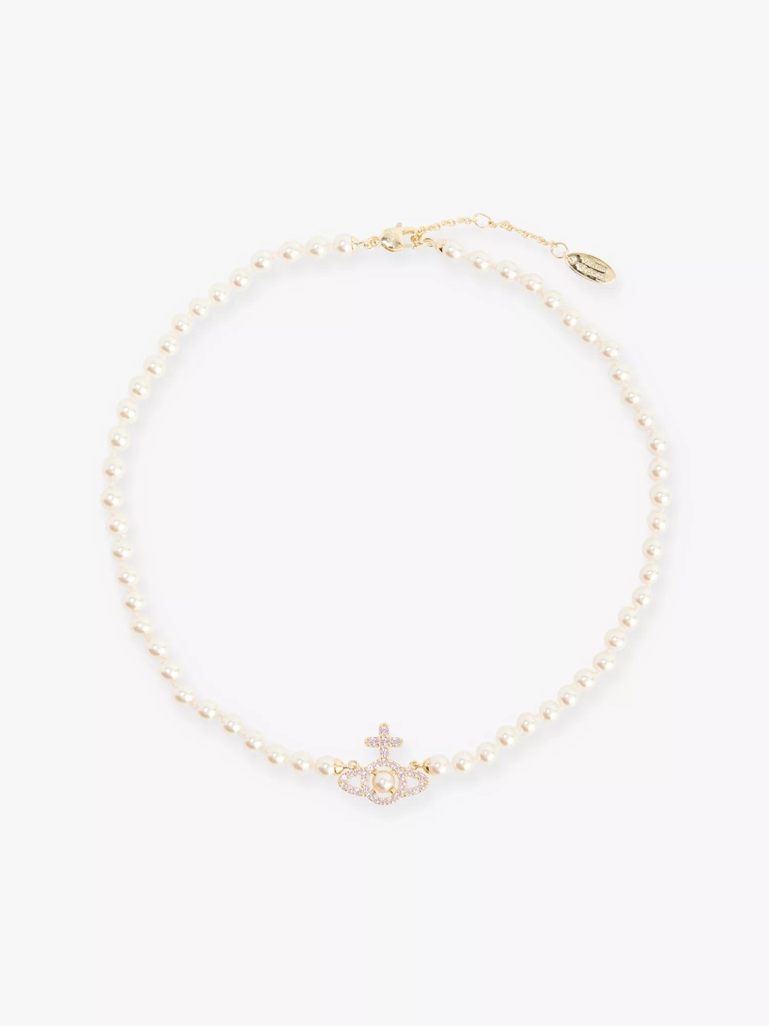 VIVIENNE WESTWOOD Olympia Pearl Brass Necklace | Queen VIVIENNE WESTWOOD Olympia Pearl Brass Necklace | Queen
