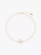 VIVIENNE WESTWOOD Olympia Pearl Brass Becklace | 西太后 頸鏈 (金色) - LondonKelly 英國名牌代購