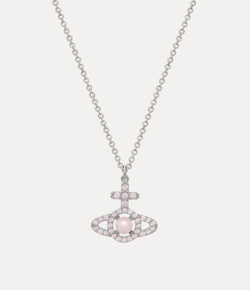 VIVIENNE WESTWOOD Olympian Pearl Pendant Necklace | 西太后 頸鏈 (銀色/粉紅色) - LondonKelly 英國名牌代購