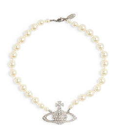 VIVIENNE WESTWOOD One Row Pearl Bas Relief Choker | 西太后 短珍珠頸鏈 (多色)