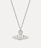 VIVIENNE WESTWOOD Thin Lines Short Flat Orb Pendant | 西太后 頸鏈 (銀色) - LondonKelly 英國名牌代購