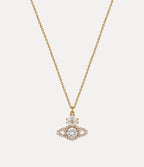 VIVIENNE WESTWOOD Valentina Orb Pendant Necklace | 西太后 頸鏈 (金色/白色) - LondonKelly 英國名牌代購