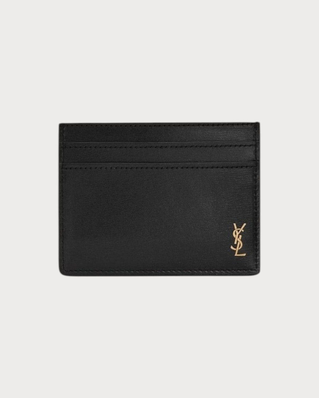 聖羅蘭 男仕 Tiny Cassandre Credit Card Case Shiny 皮革卡套(黑色) | LONDONKELLY ...