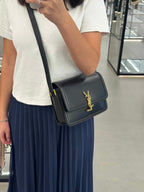 YSL SAINT LAURENT Solferino Satchel in Box Leather(Medium/Black) - LONDONKELLY 英國名牌代購