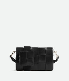 BOTTEGA VENETA Men's Leather Cassette with Versatile Strap | 葆蝶家 男仕手袋 (Black)