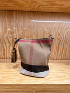 BURBERRY Classic Check Bucket Bag | 博柏利 布面水桶袋 (細碼)