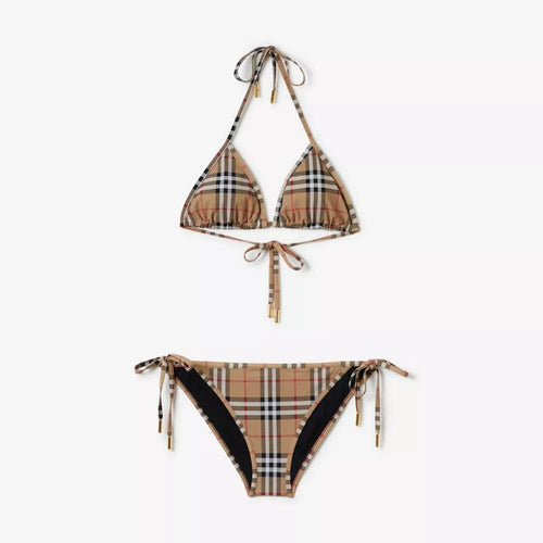 BURBERRY Vintage Check Triangle Bikini | 博柏利 比基尼 (米色)
