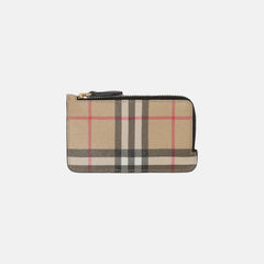 BURBERRY Vintage Check Zip Card Case | 博柏利 卡套 (黑色)