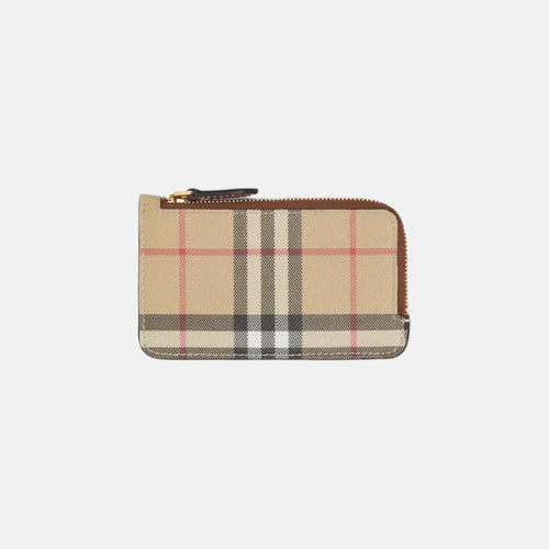 BURBERRY Vintage Check Zip Card Case | 博柏利 卡套 (啡色)