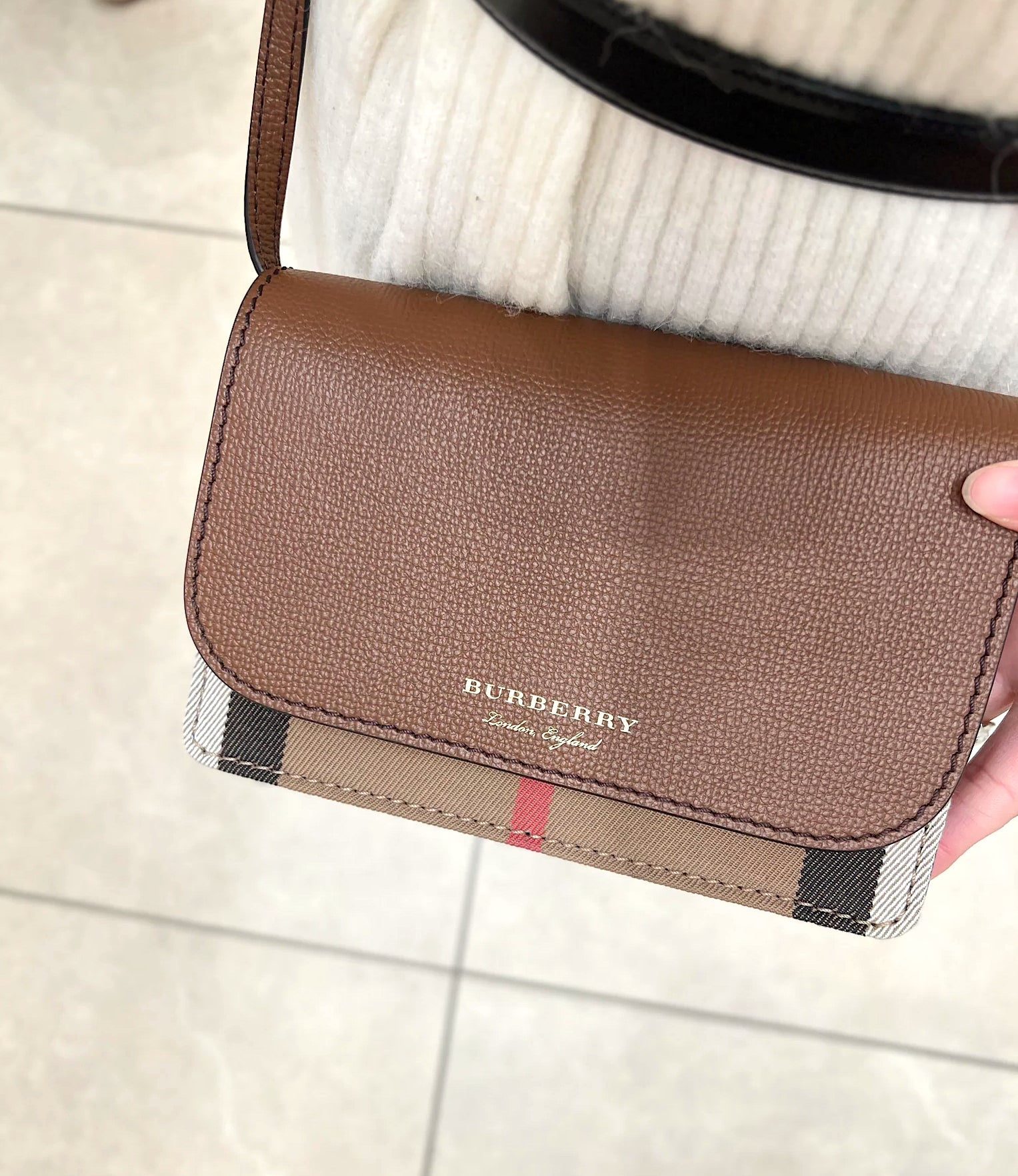 BURBERRY Wallet with Strap Burberry Wallet with Strap brown LondonKelly