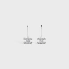 CELINE Triomphe Rhinestone Earrings | 賽琳 凱旋門耳環 (Silver)